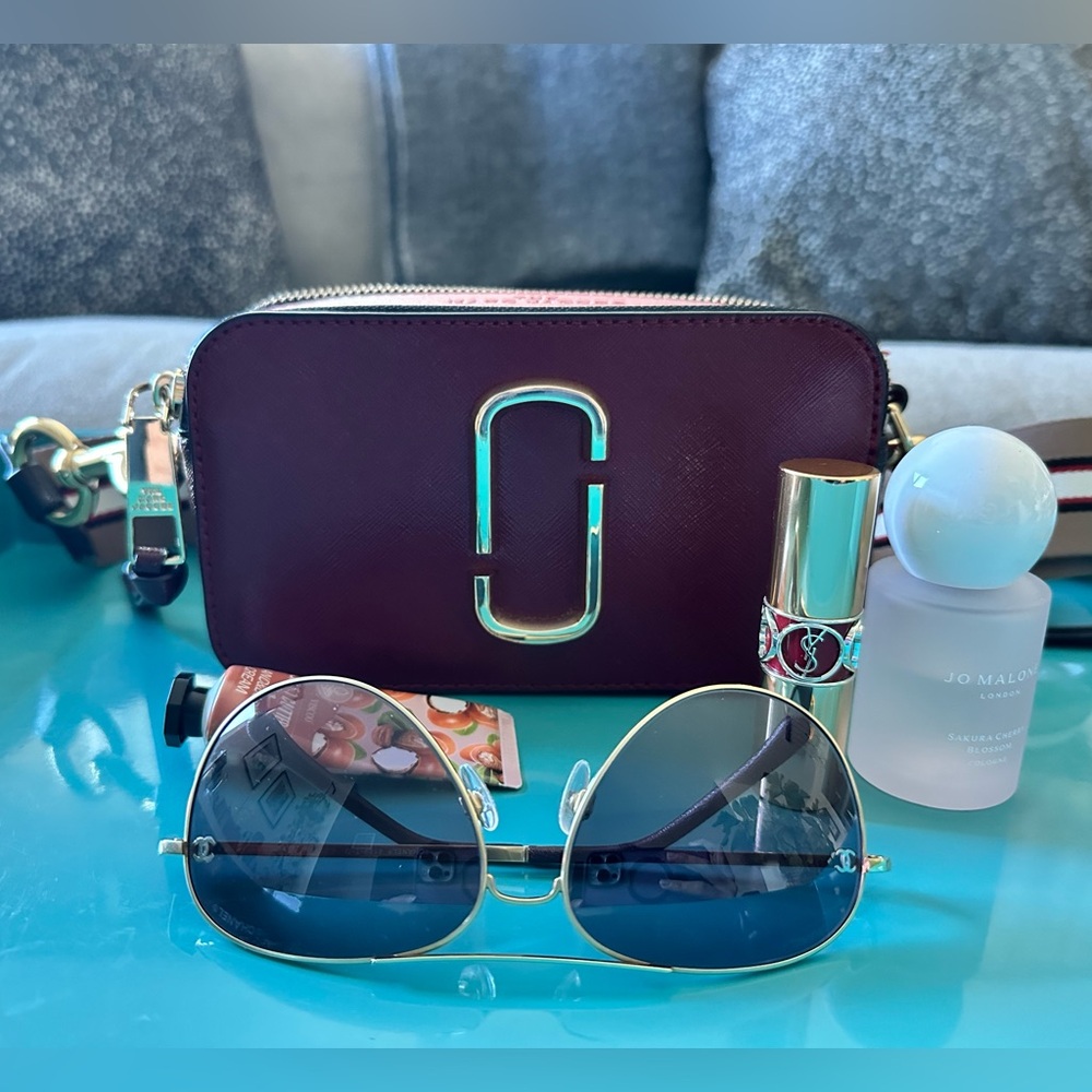 Marc Jacobs Snapshot Camera Bag | Burgundy + Signature Strap